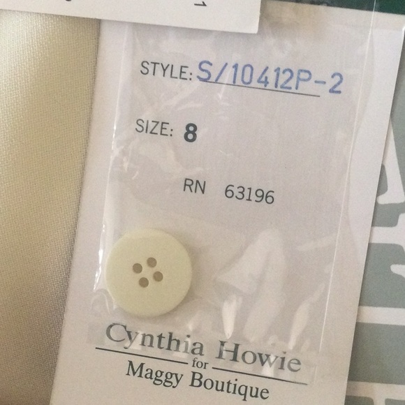 NWT Cynthia Howie Cream color Jacket 8 petite - Picture 7 of 7